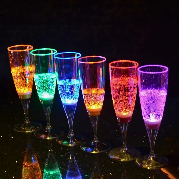 LED Belysning Vinglas Sæt | Ideelt til Sommerfester og Events