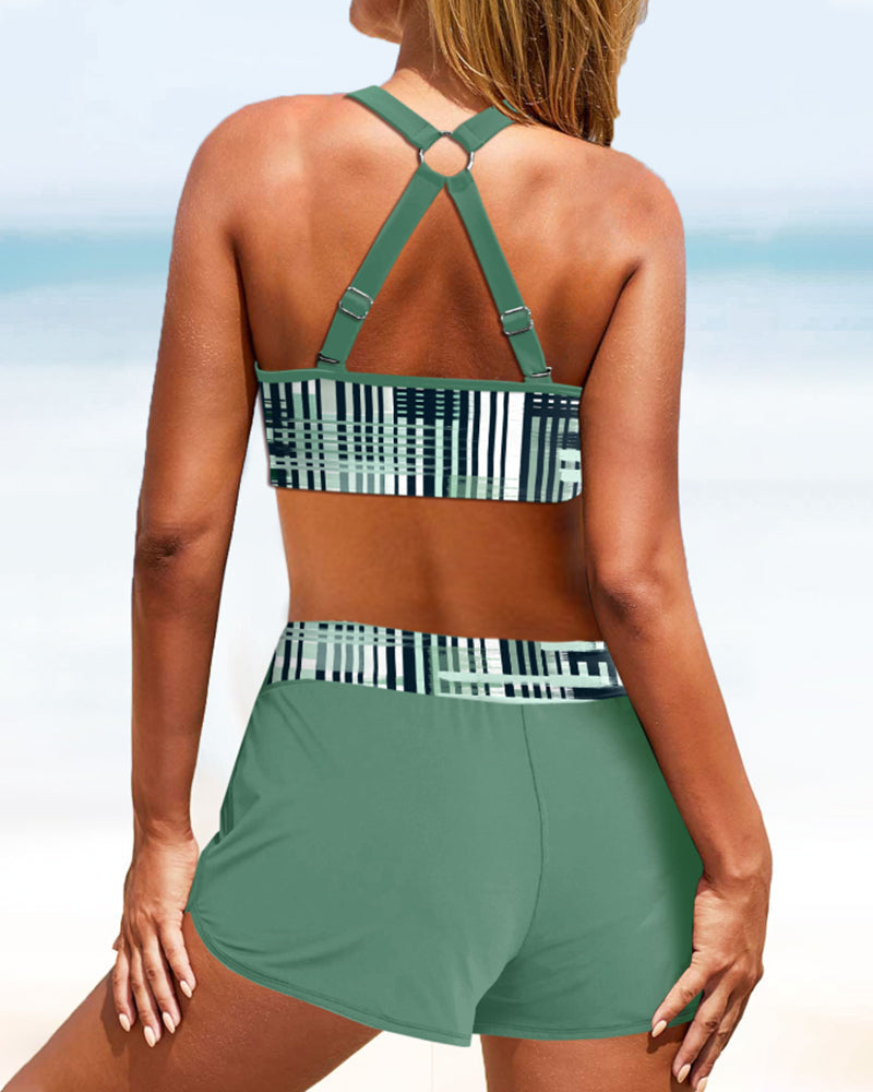 Høj Talje Ribbet Bikini | Komfort og Stil i Ét Sæt