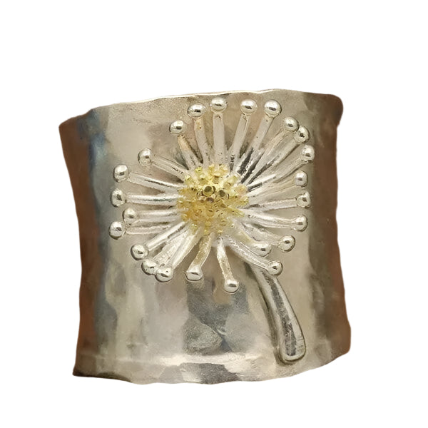 Bred Marguerit Ring i Sølvlook | Vintage-inspireret