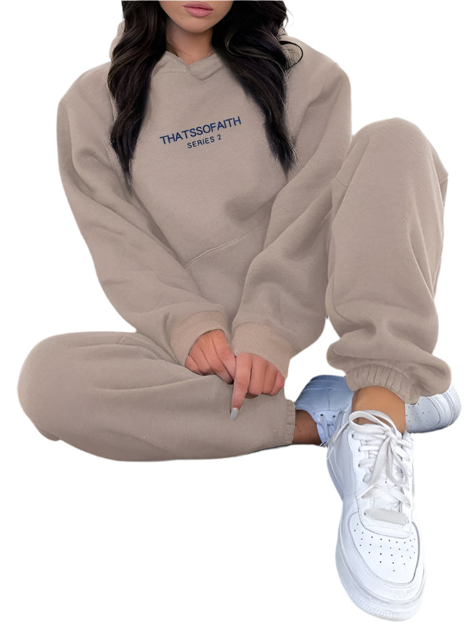 Feminint Lounge Sæt med Hoodie
