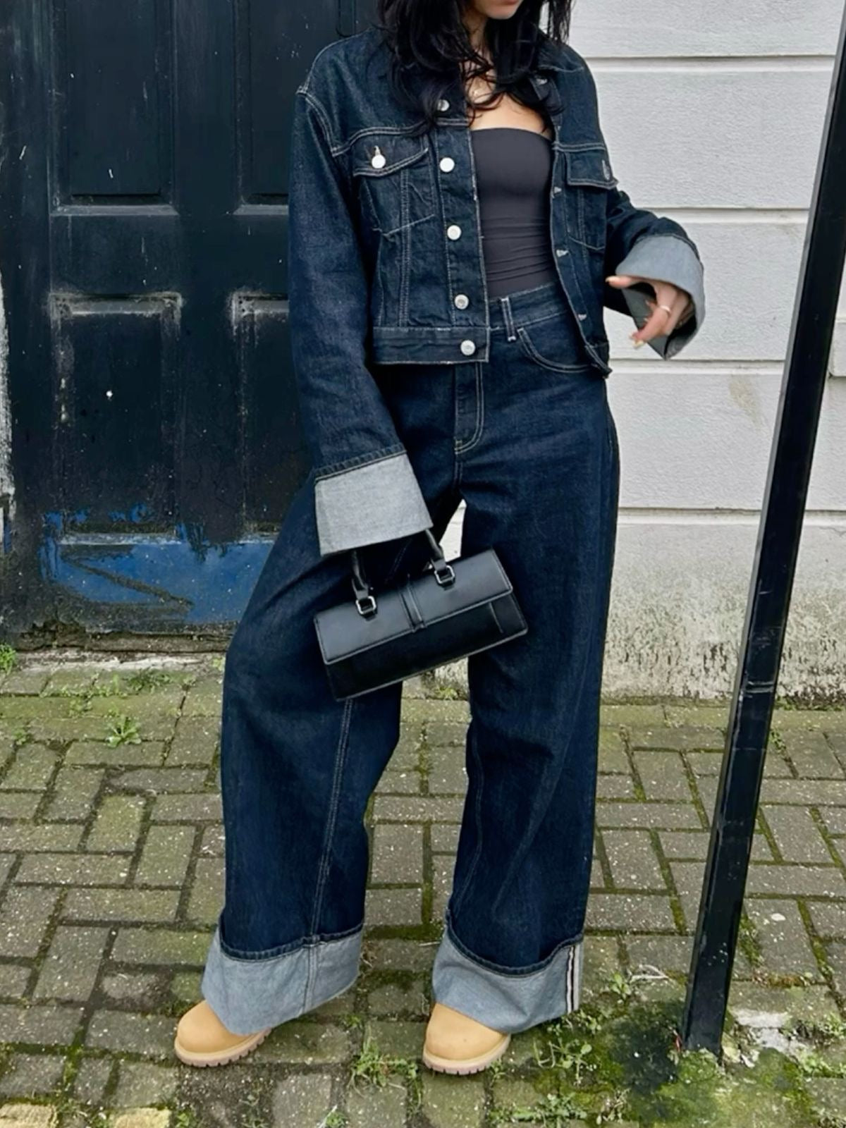 Casual Denim Outfit | Todelt Look i Blød Kvalitet