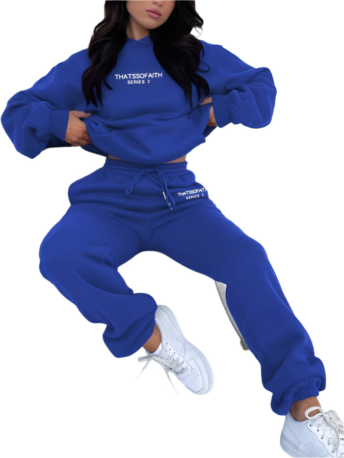 Feminint Lounge Sæt med Hoodie