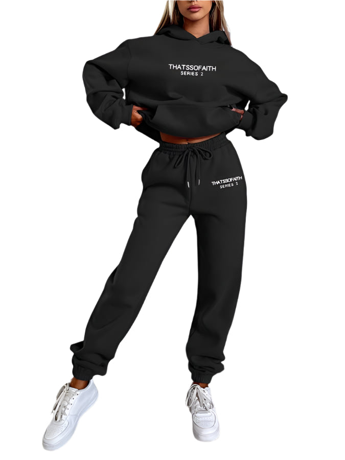 Feminint Lounge Sæt med Hoodie