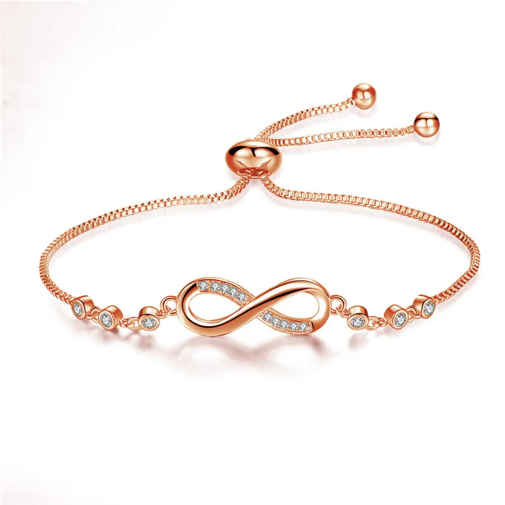 Let og Justerbart Infinity Armbånd i Sølv | Symbol på Evighed og Kærlighed