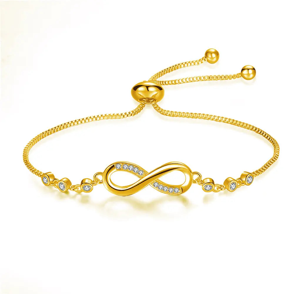 Let og Justerbart Infinity Armbånd i Sølv | Symbol på Evighed og Kærlighed