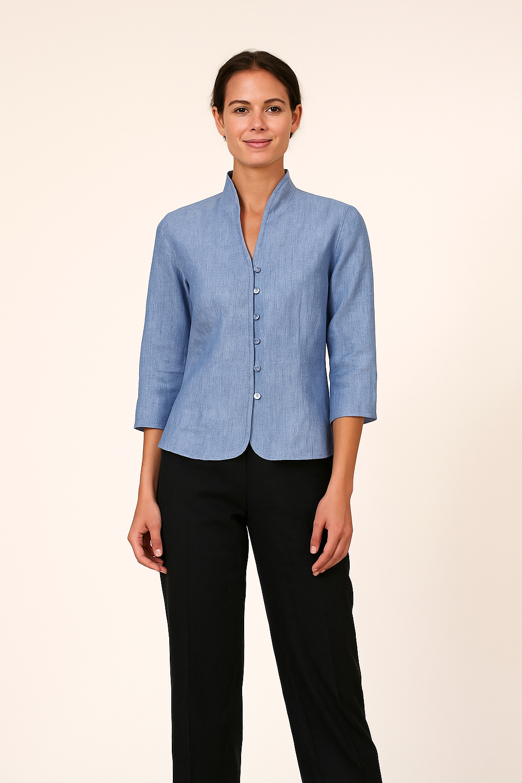 Bluse med Klassisk Snit og Høj Krave | For det Sofistikerede Look