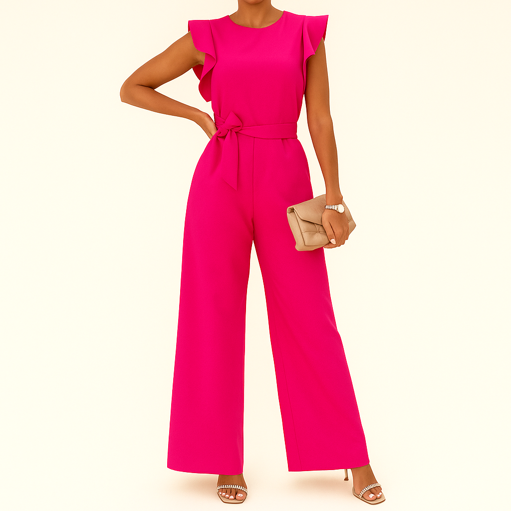 Jumpsuit med Korte Ærmer og Vidde Bukseben | Tidløst Design