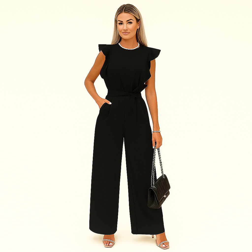 Jumpsuit med Korte Ærmer og Vidde Bukseben | Tidløst Design