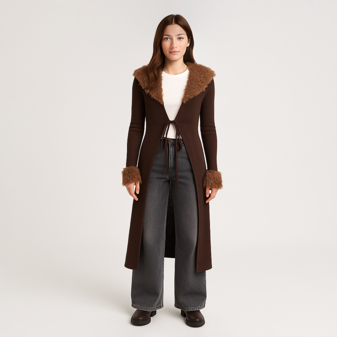 Moderne Dame-Cardigan med åben Front