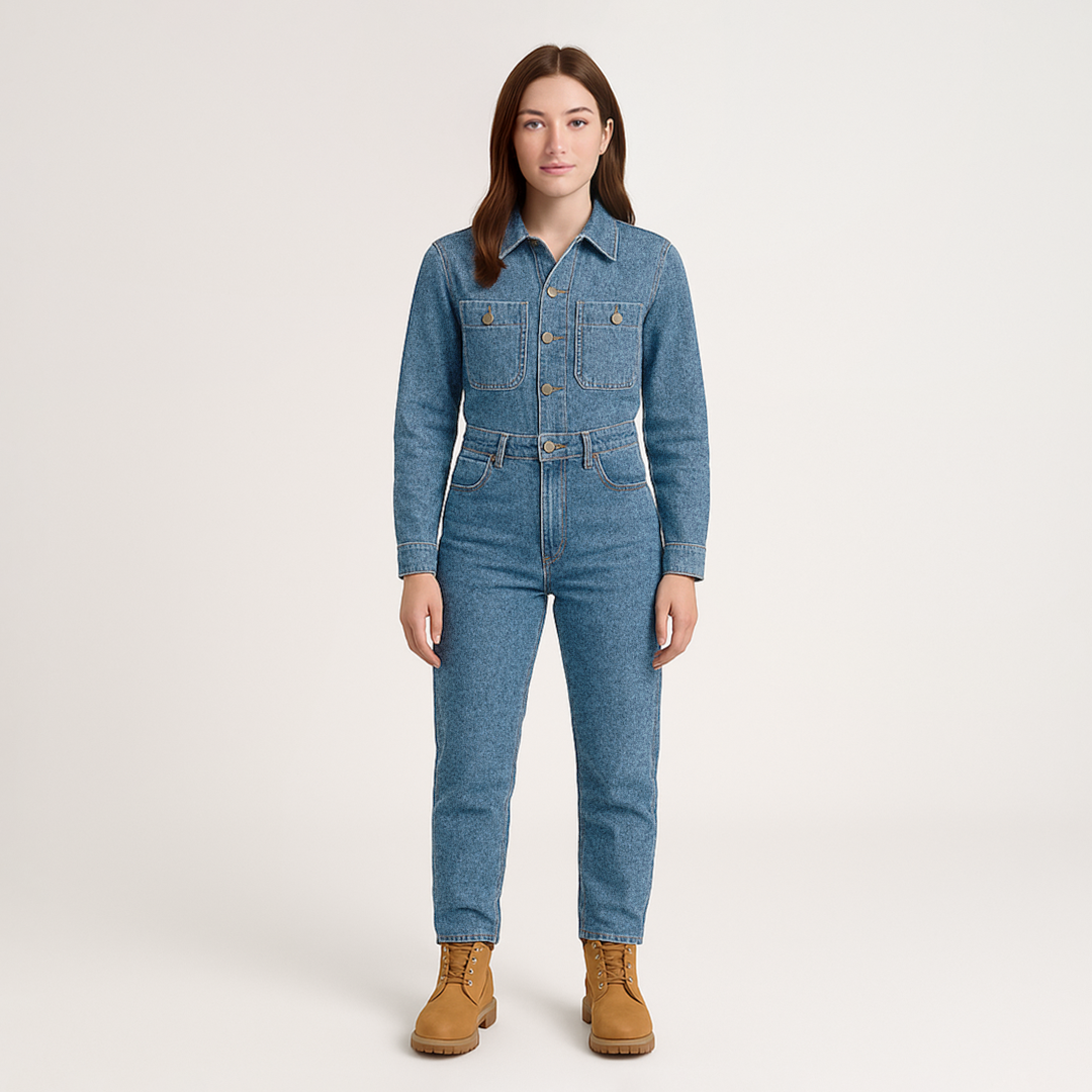 Stilfuld Denim Jumpsuit til en Sofistikeret Stil