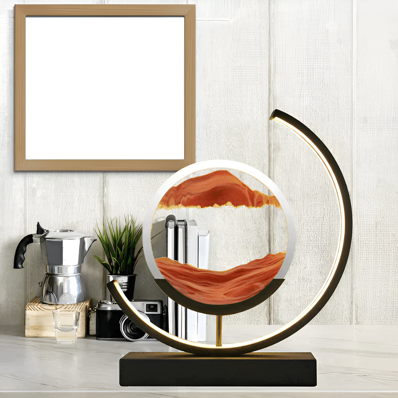 Minimalistisk Lampe med Varm Atmosfære