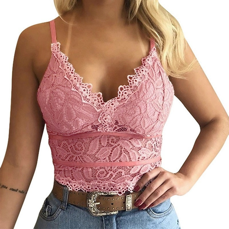Damebluse med Blomster og Kantsyning | Perfekt til Sommeren
