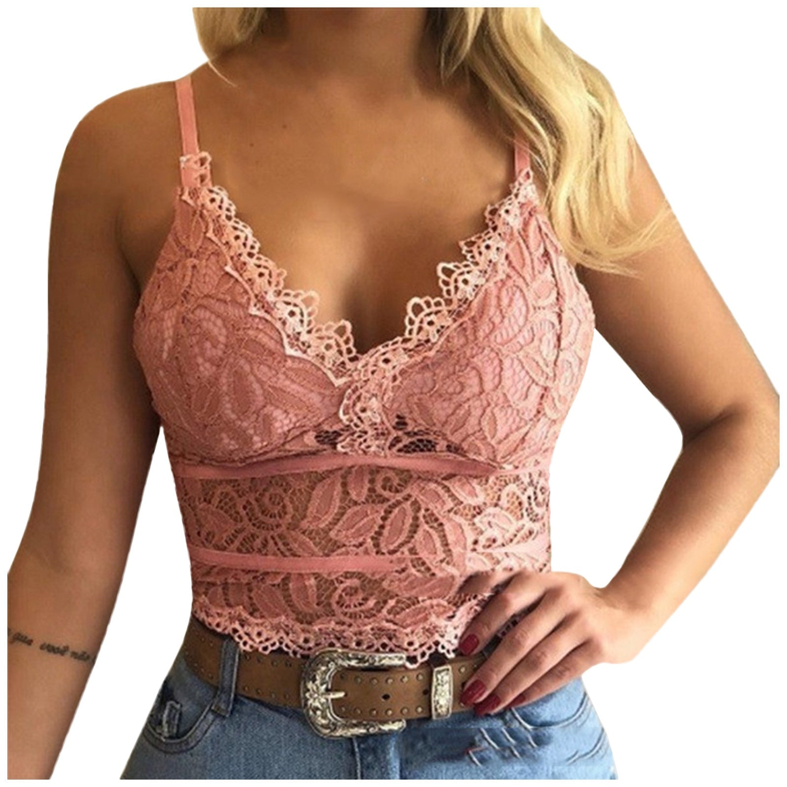 Feminine Blonde Crop Top | Let og Komfortabel Pasform