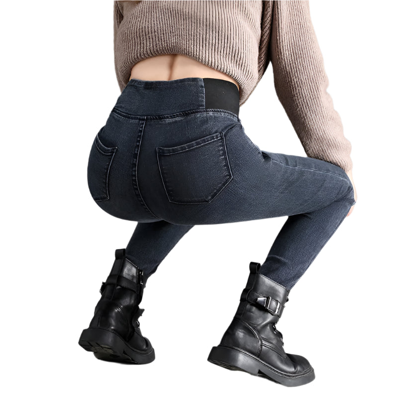 Modejeans til Kvinder | Højtaljede Vintage-Wash Skinny Fit