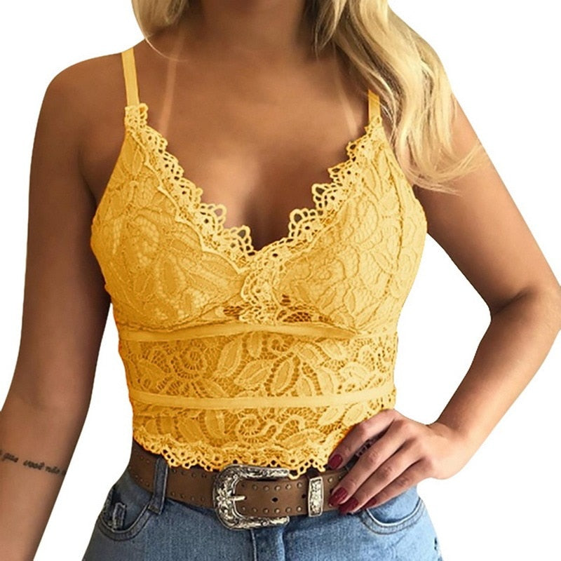 Damebluse med Blomster og Kantsyning | Perfekt til Sommeren