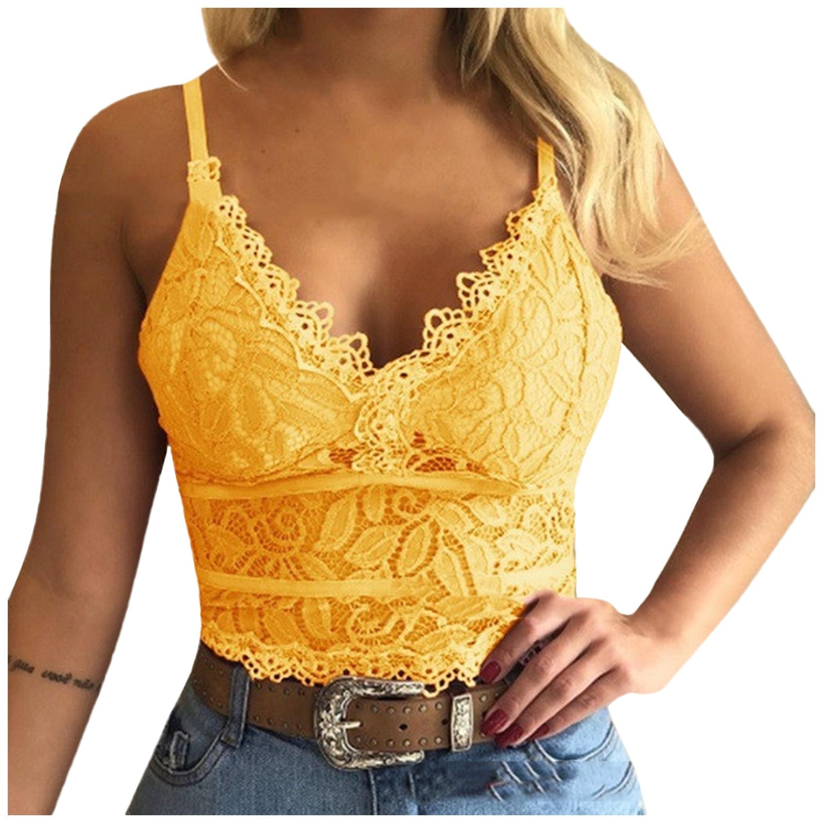 Feminine Blonde Crop Top | Let og Komfortabel Pasform
