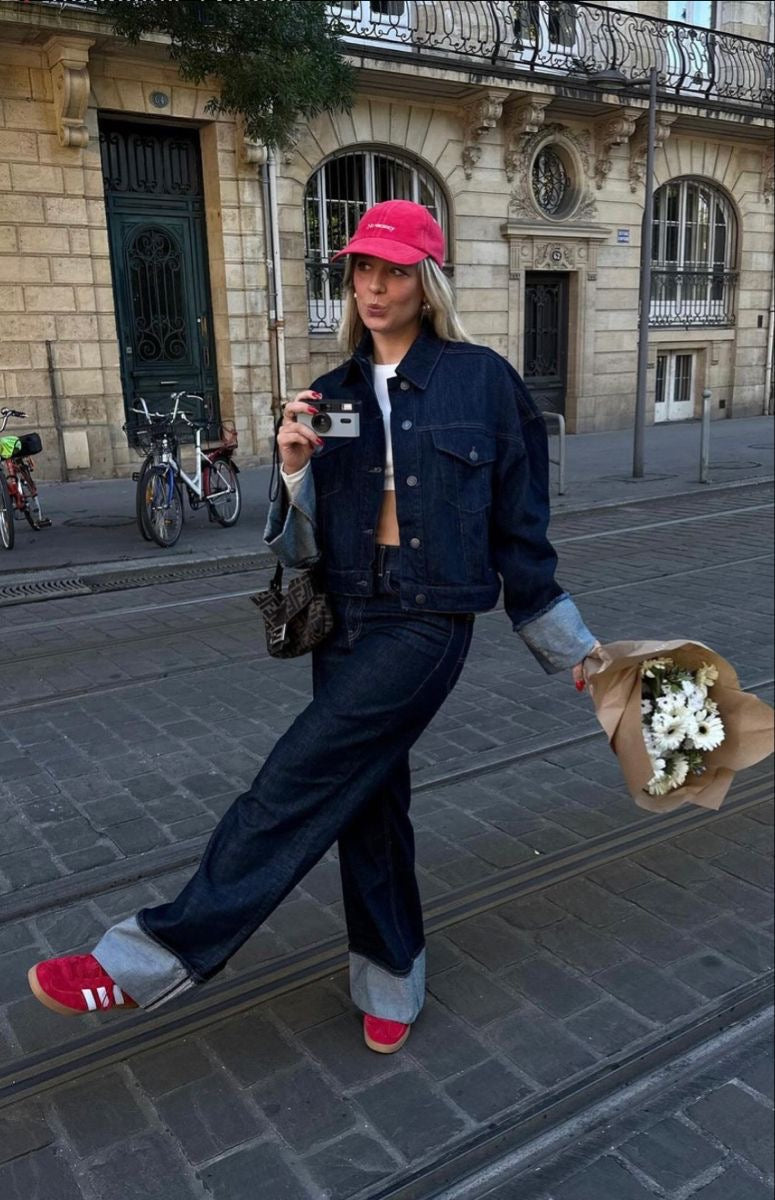 Casual Denim Outfit | Todelt Look i Blød Kvalitet