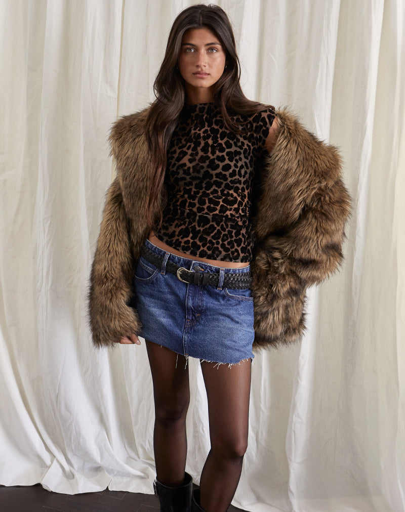 Langærmet Leopard Mesh Bluse | Perfekt til Lag-på-Lag Stil