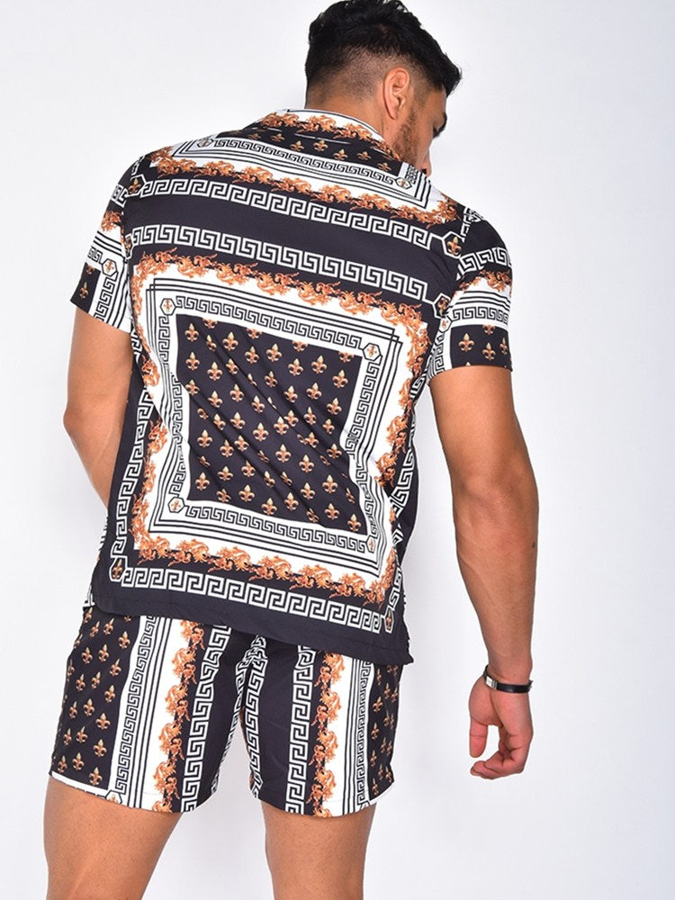 Trendy Hawaiian Herre Sæt | Festlig og Afslappet Stil