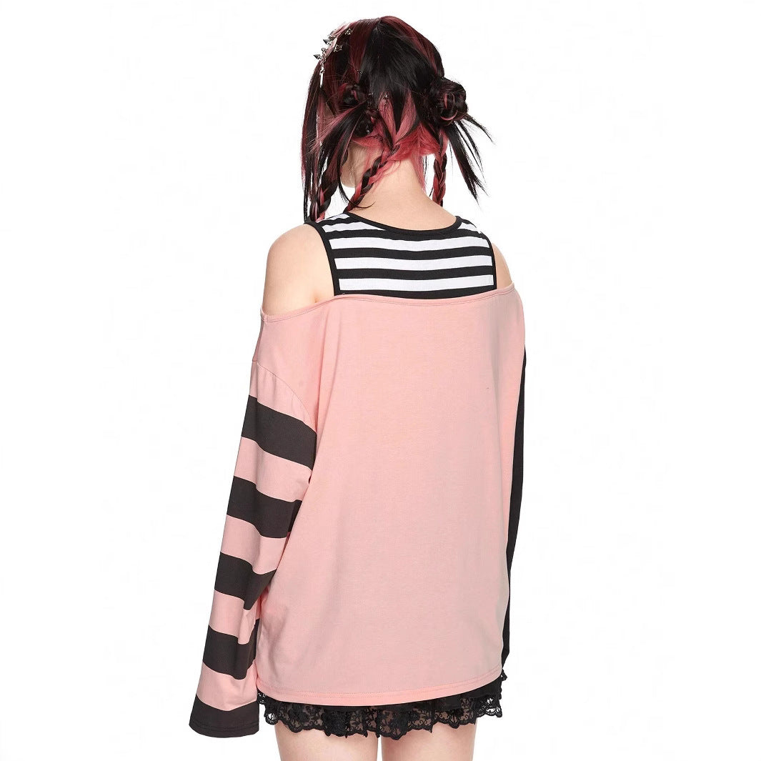 Trendy Bluse med Asymmetrisk Design | Off-Shoulder og Komfort