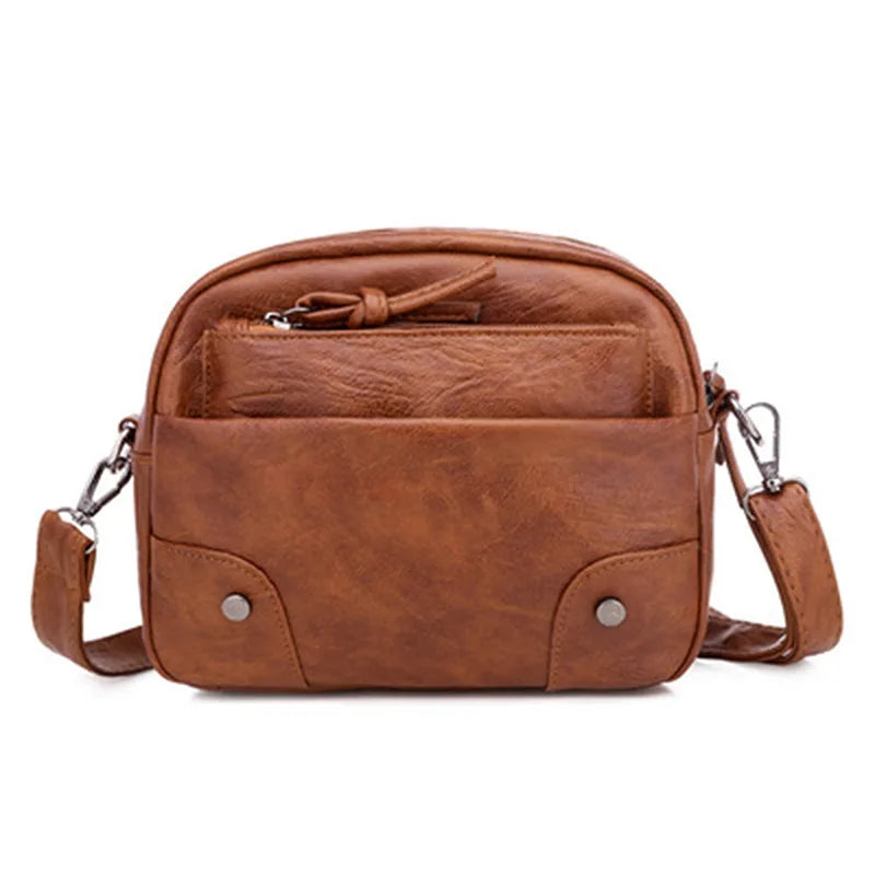 Elegant Skuldertaske i Retro Design | Med Justerbar Rem og Ekstra Plads