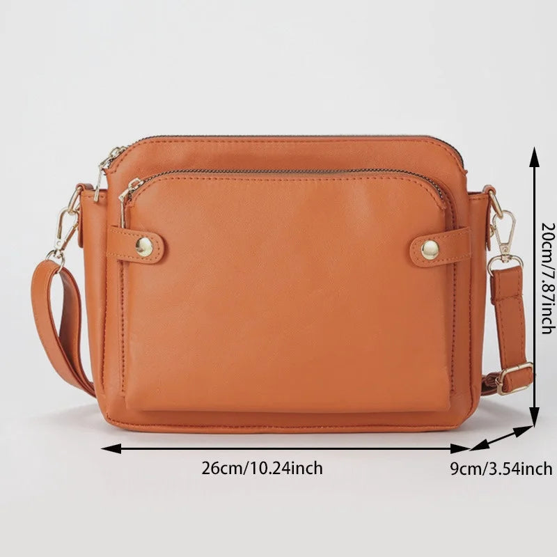 Elegant Skuldertaske i Retro Design | Med Justerbar Rem og Ekstra Plads