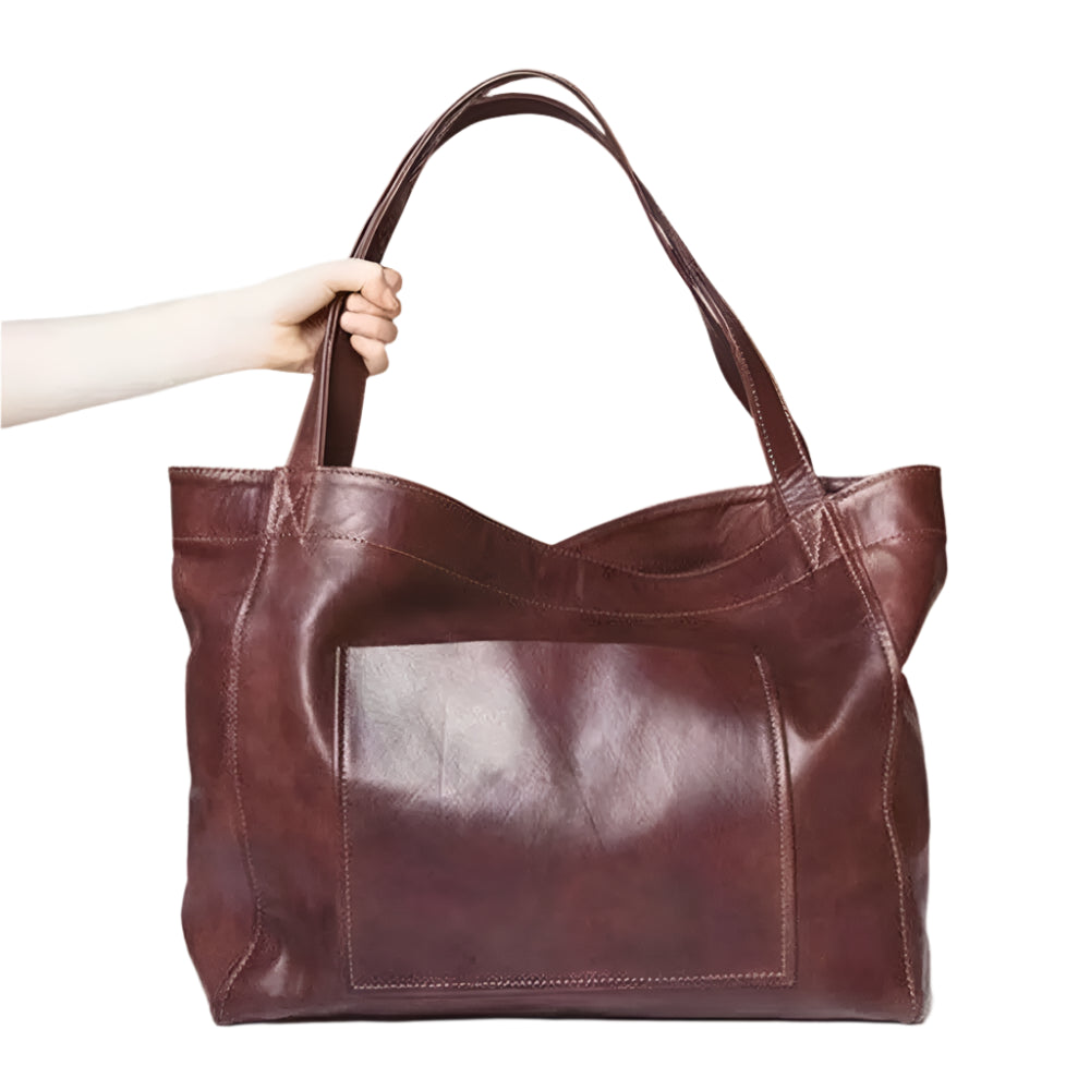 Vintage-inspireret PU Skuldertaske | Ekstra Plads og Tidløs Elegance