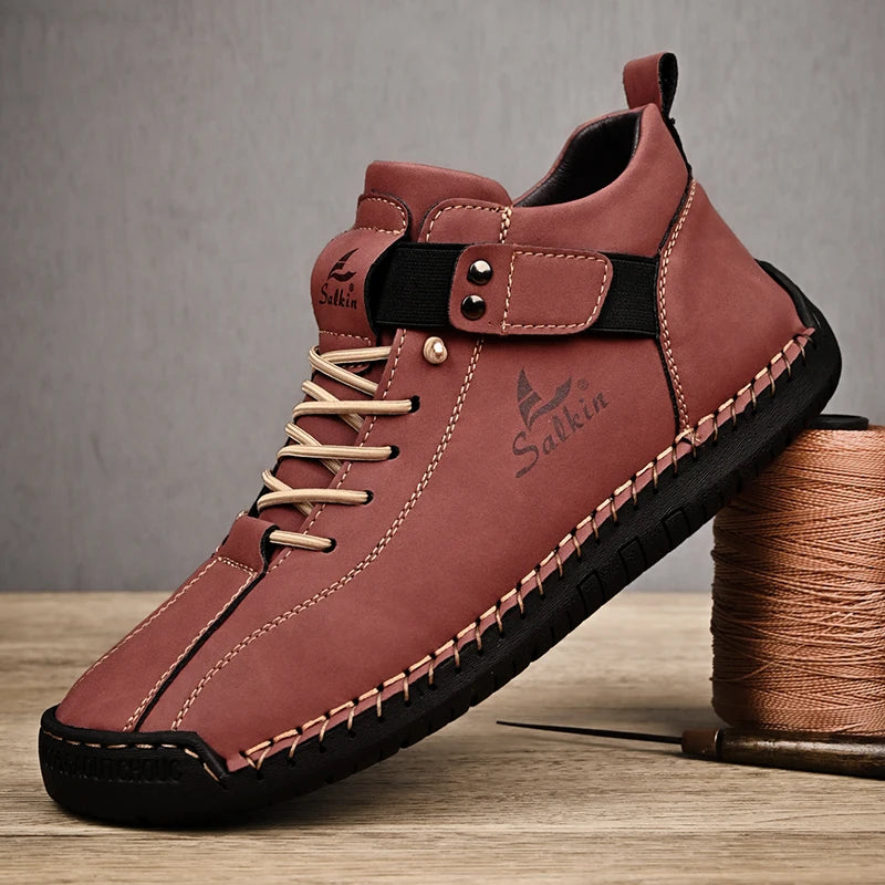 Stilfulde Åndbare Sneakers i Læder | Tidløst Design til Mænd