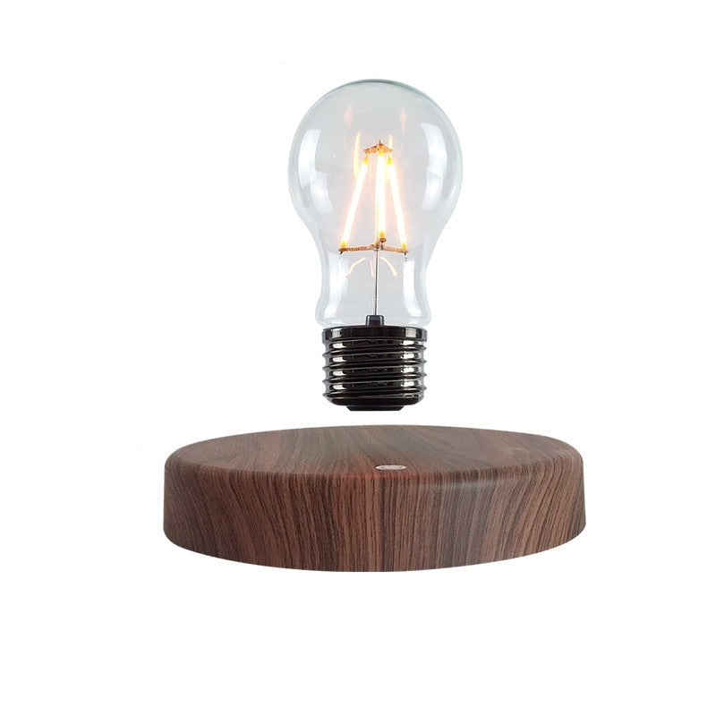 Flydende Pærelampe i Træ | Unik LED Designbelysning