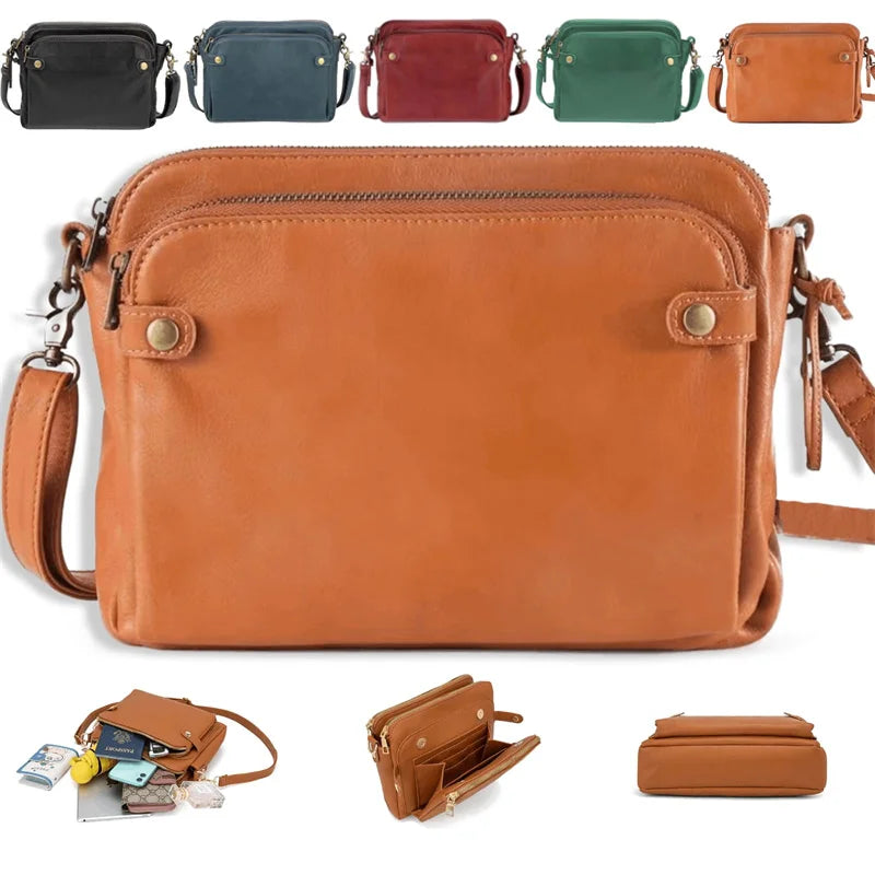 Elegant Skuldertaske i Retro Design | Med Justerbar Rem og Ekstra Plads