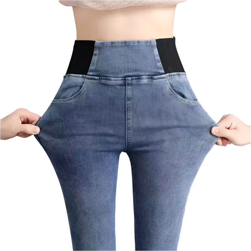 Modejeans til Kvinder | Højtaljede Vintage-Wash Skinny Fit