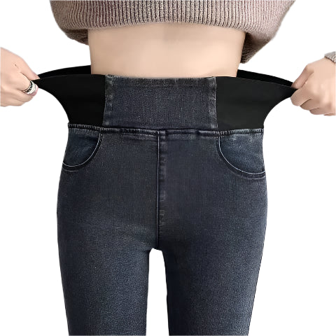 Modejeans til Kvinder | Højtaljede Vintage-Wash Skinny Fit