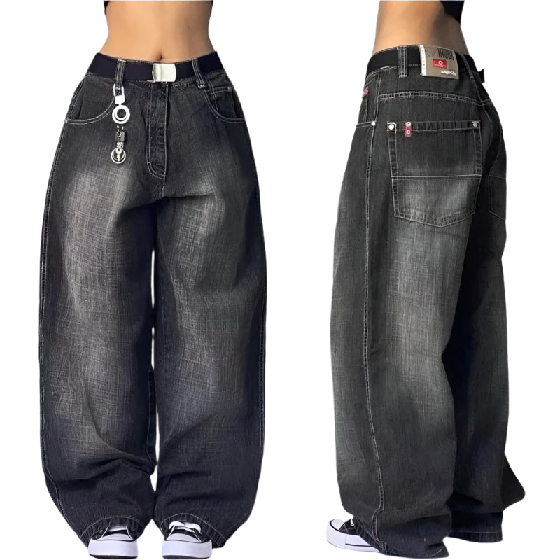 Lette Casual Streetwear Denim Baggy Bukser