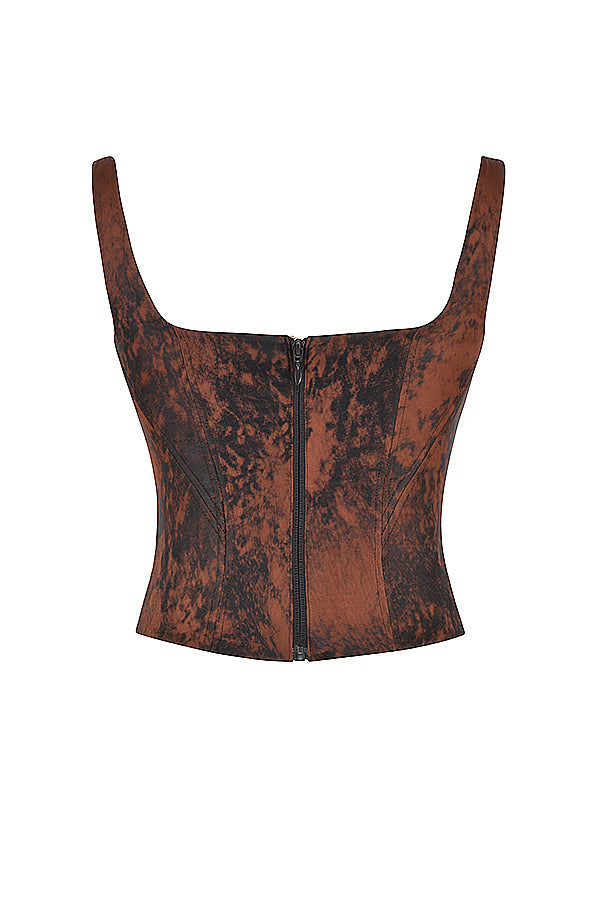 Luksuriøs Satin Top | Vintage-Inspireret Korsetdesign