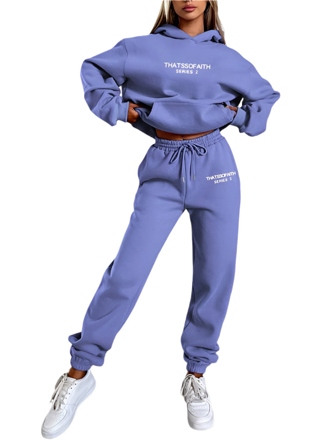 Feminint Lounge Sæt med Hoodie