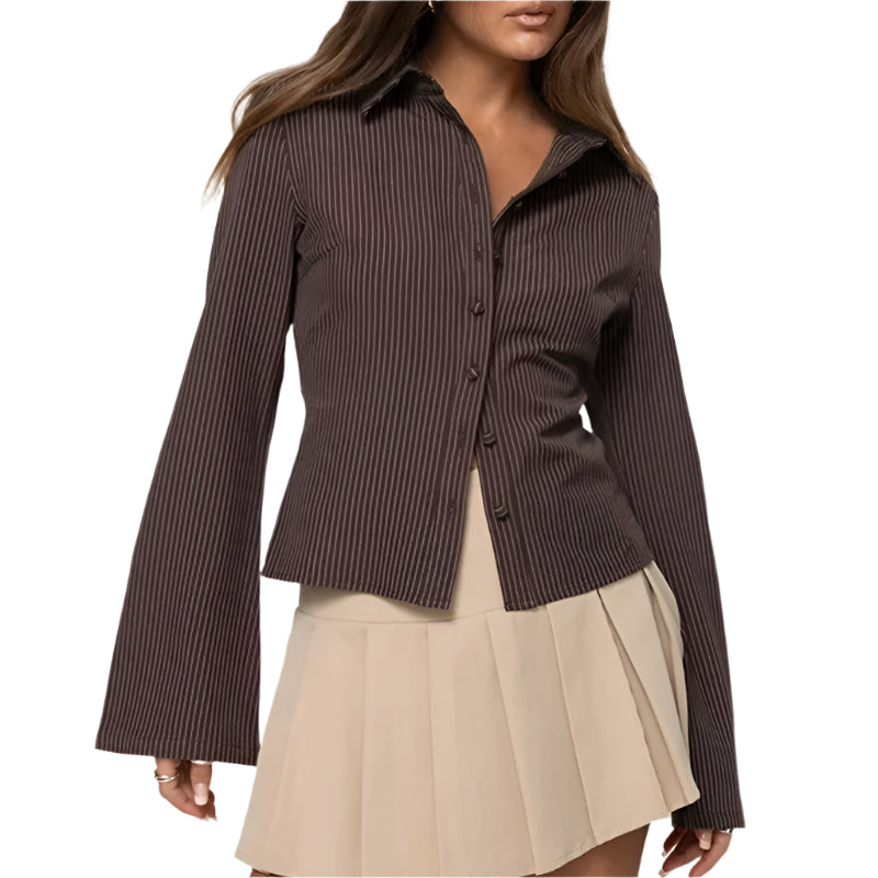 Stilfuld Bluse i Retro Design | Skabt til Klassisk Mode