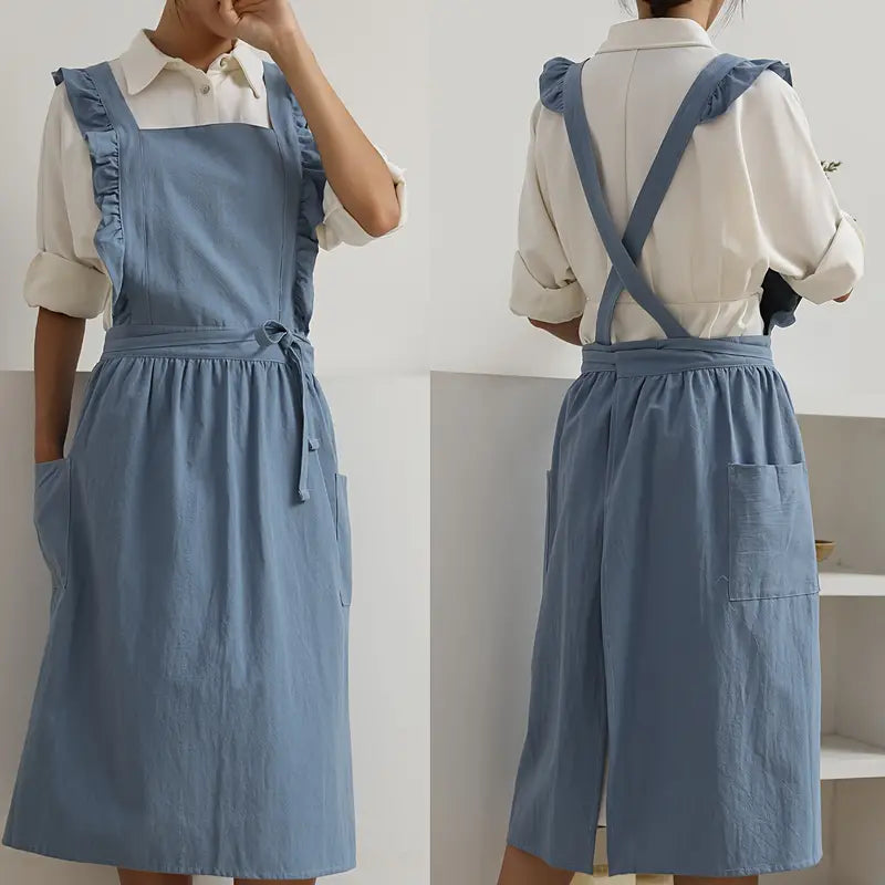 Forklæde med Retrolook | Flæser og Funktion kombineret