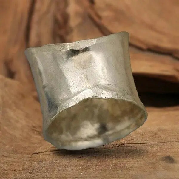 Bred Marguerit Ring i Sølvlook | Vintage-inspireret