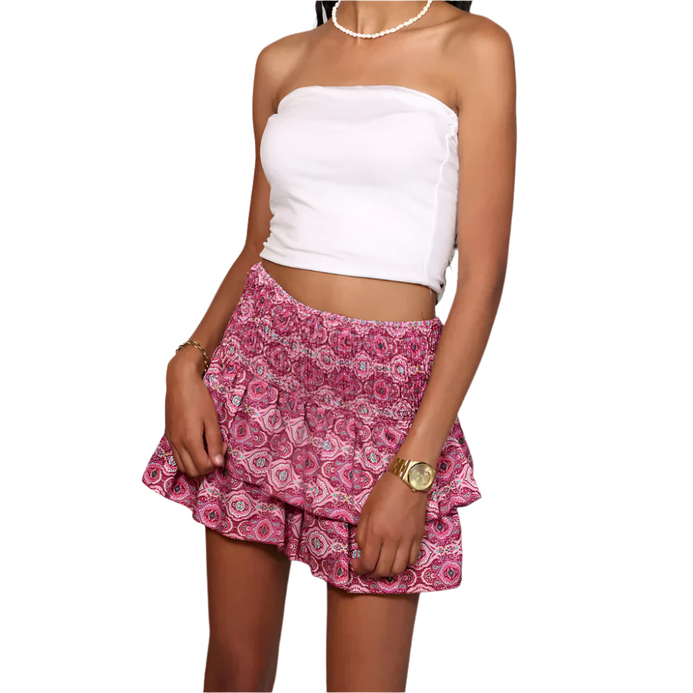 Sommer Plisseret Mini Nederdel