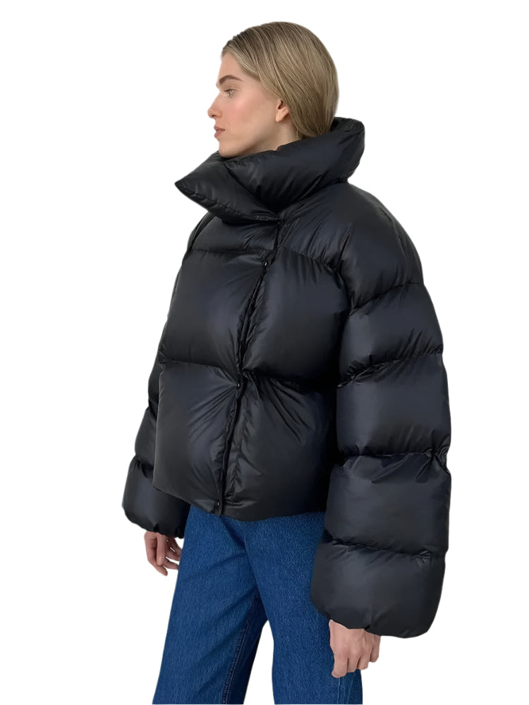 Mode og Komfort Oversized Pufferjakke med Tidsløst Design