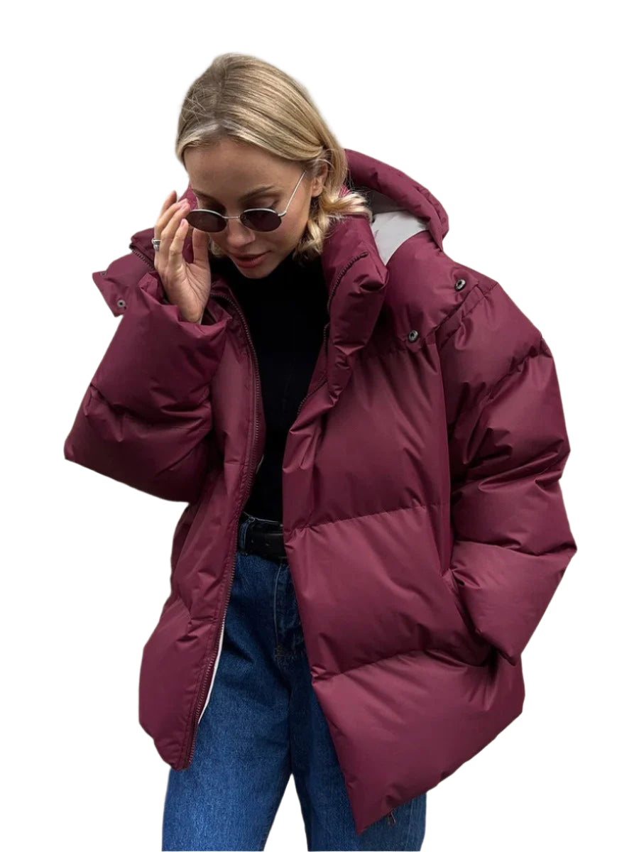 Mode og Komfort Oversized Pufferjakke med Tidsløst Design