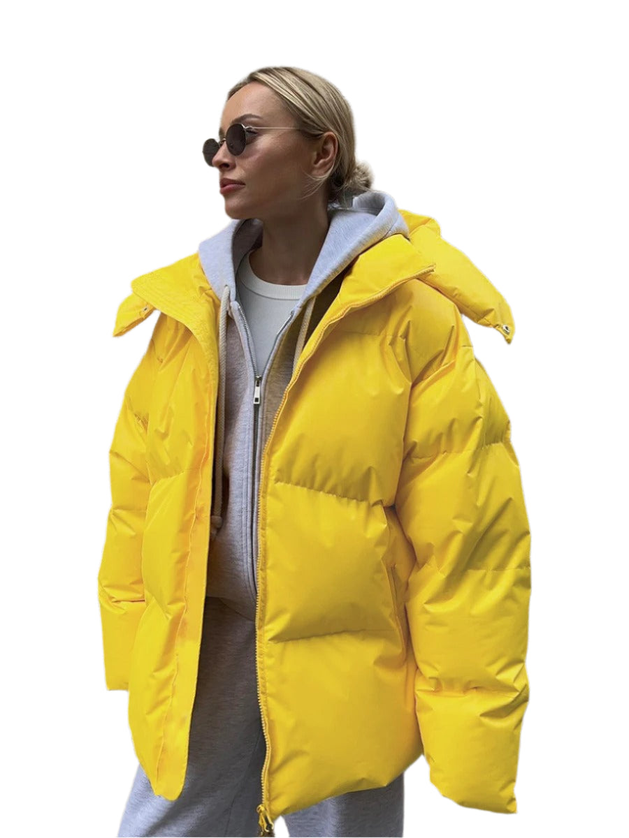 Mode og Komfort Oversized Pufferjakke med Tidsløst Design